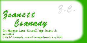 zsanett csanady business card